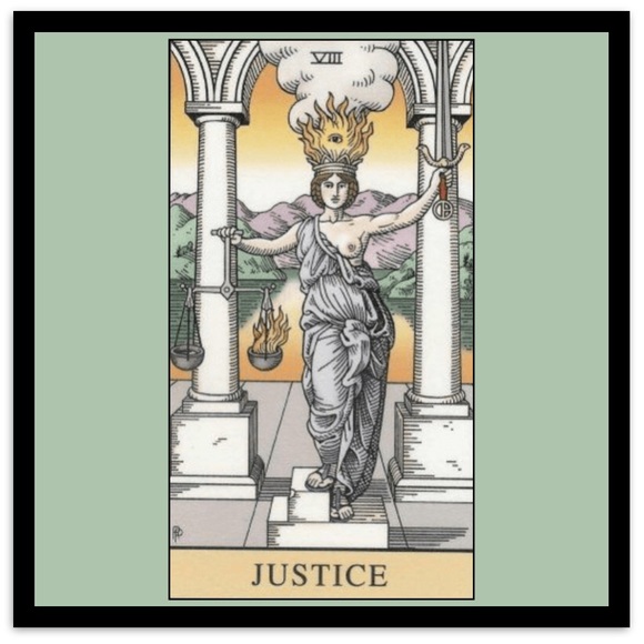 JUSTICE — A Pin Based on a Tarot Card - Picture 3 of 8